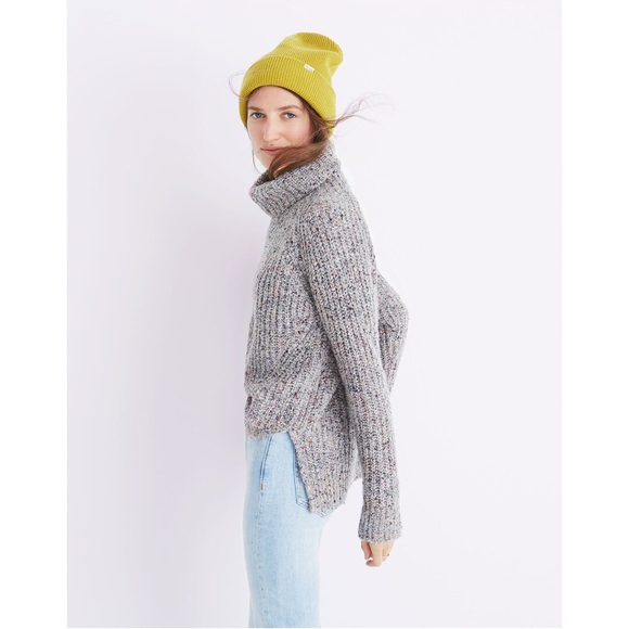 Madewell Colorfleck Ribbed Turtleneck Sweater Sz: XS - Picture 3 of 7